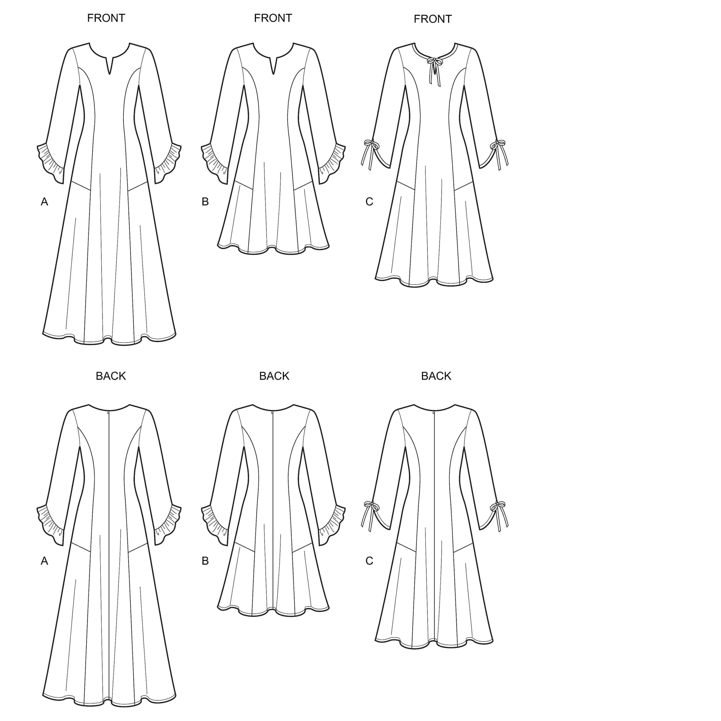 6635 New Look Sewing Pattern N6635 Misses' Princess Seamed Dresses