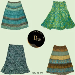 90s Revival Green Poly Skirts (GRV-10-172)