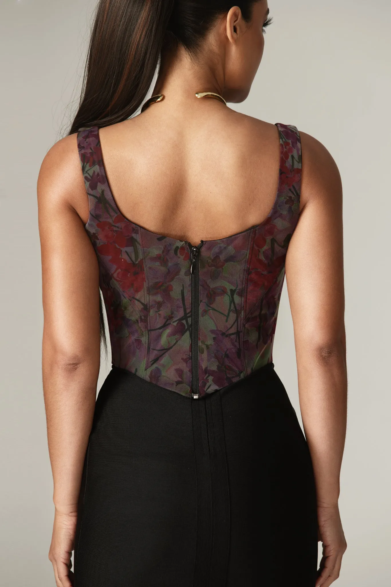 Amalia Couture Corset Top (Florals Print)