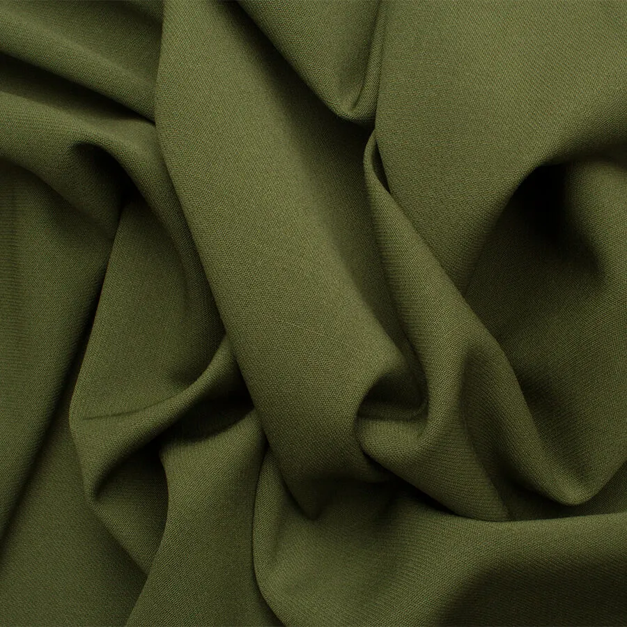 Army Green Wool Gaberdine