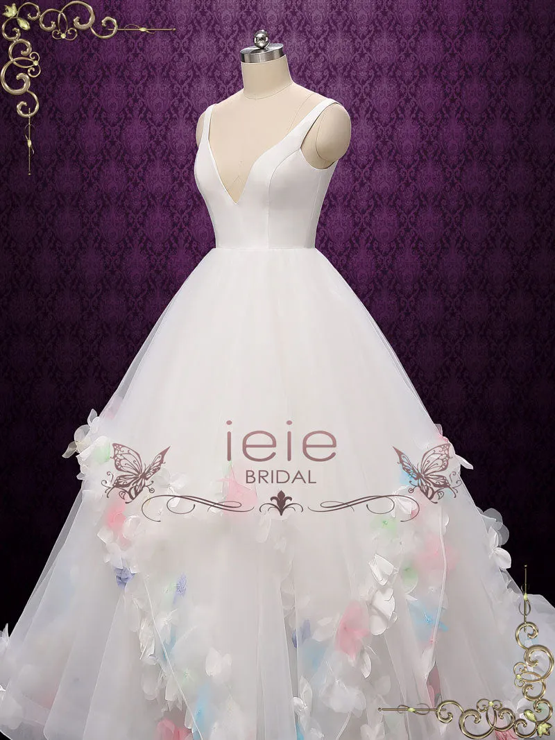 Ball Gown Wedding Dress with Colored Flowers MYRTHALA