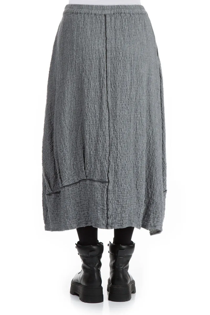 Balloon Grey Wool Skirt