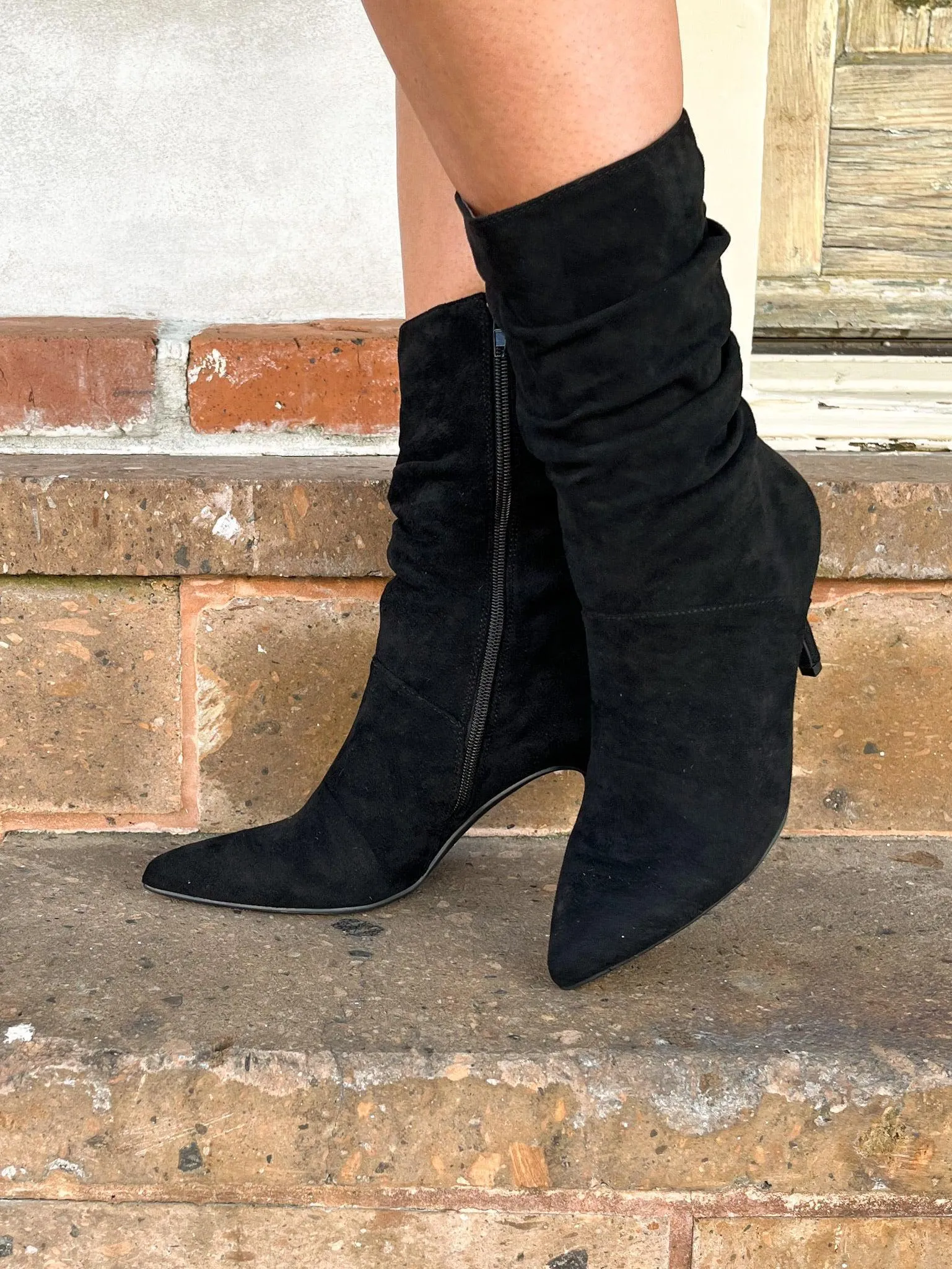 Black Suede Elegant Boot