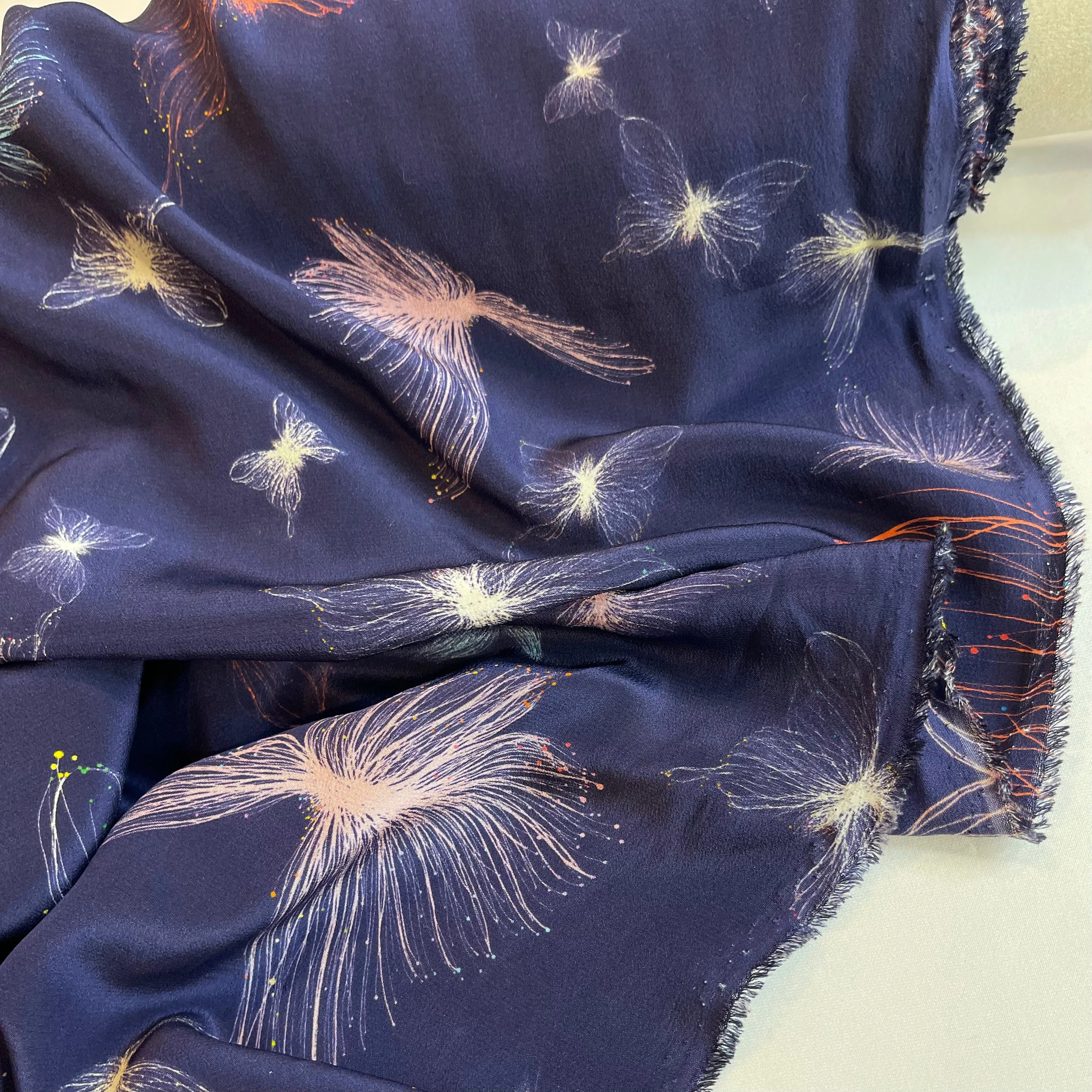 Butterfly Galaxy Silk Crepe de Chine