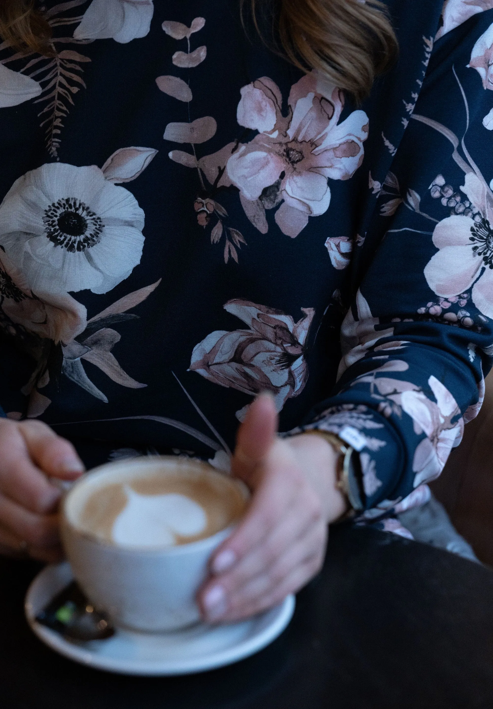 Casual Chic Print Shirt Midnight Lily Blue