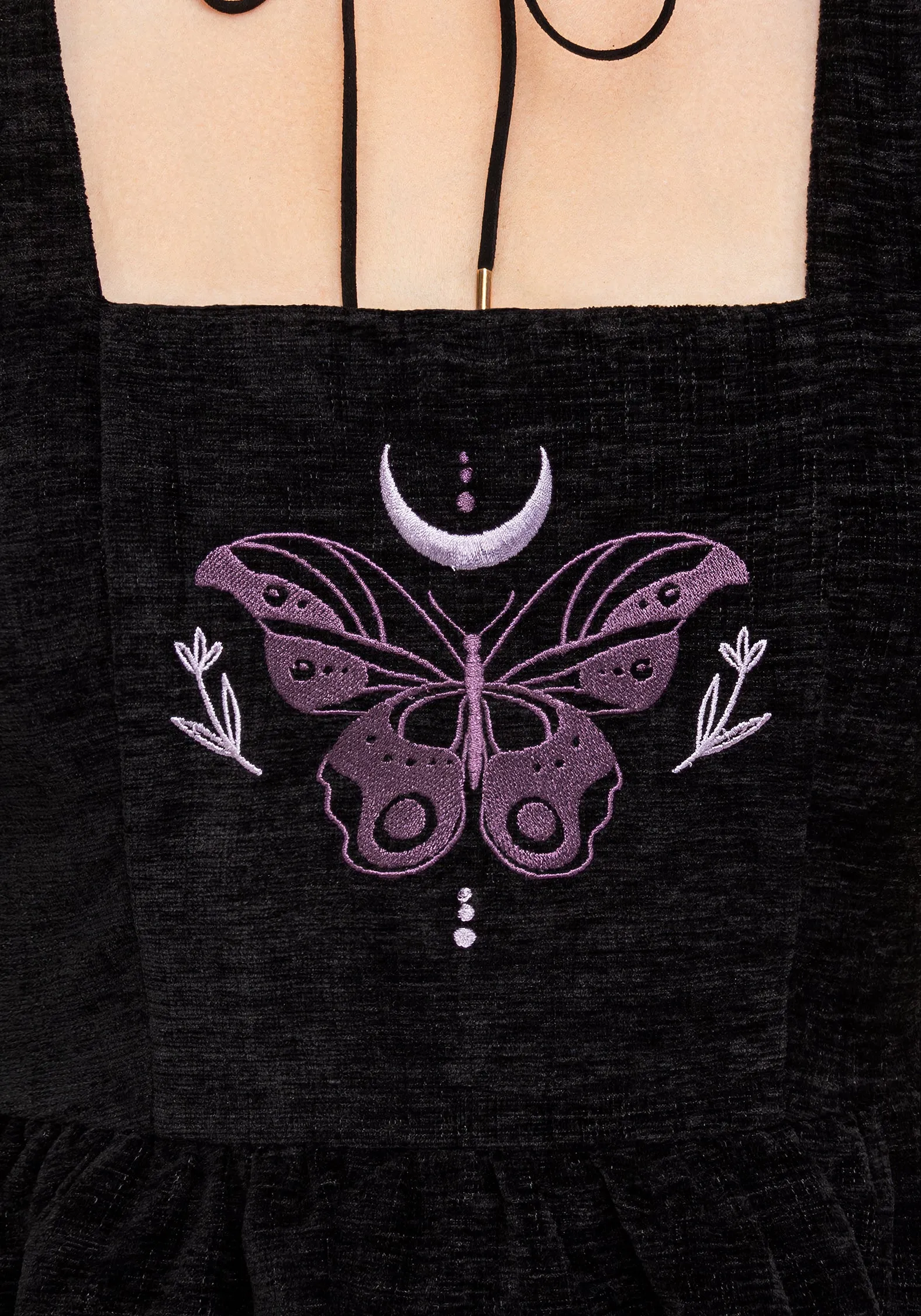 Cocoon Butterfly Embroidered Mini Dress