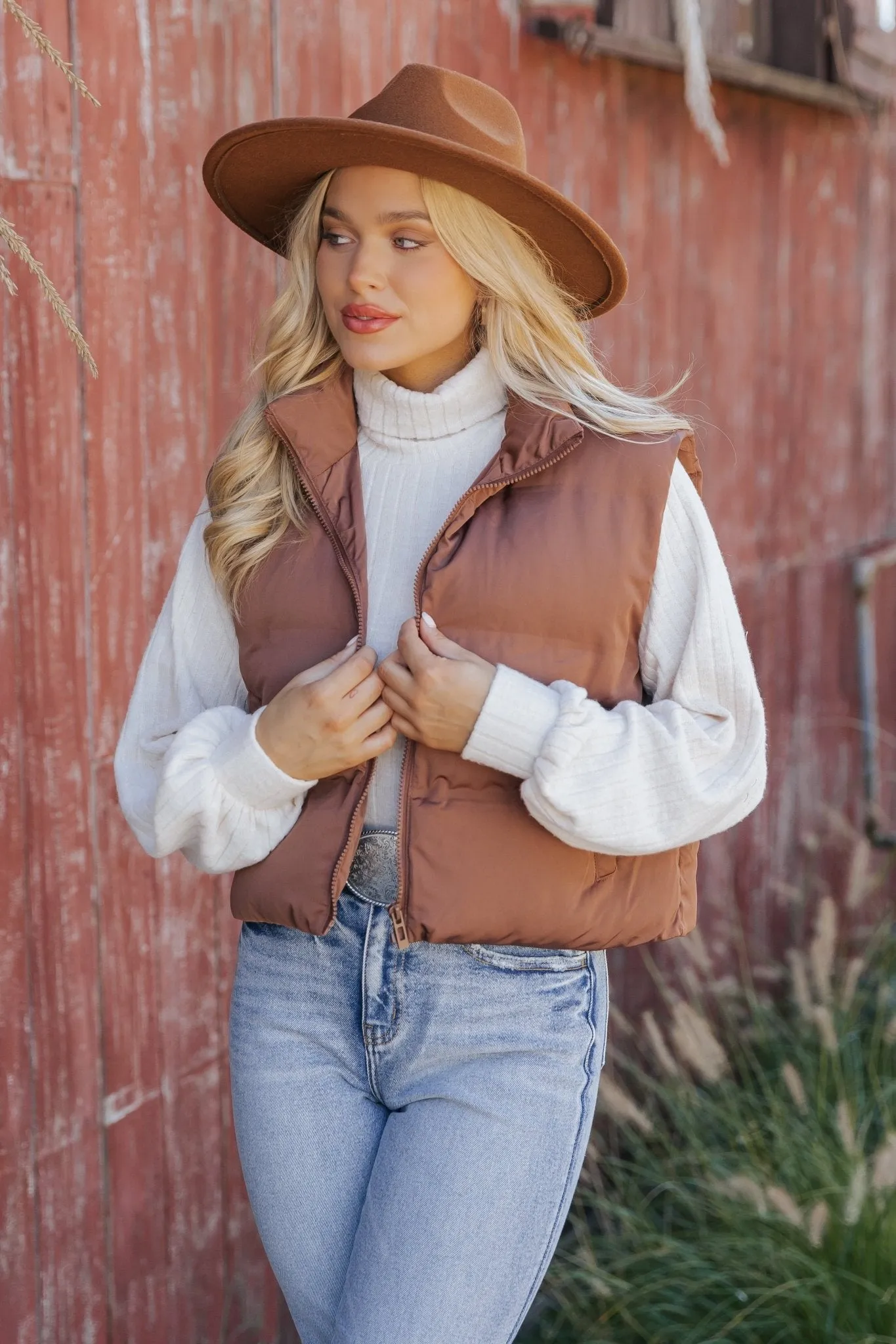 Cream Turtleneck Ribbed Bodysuit