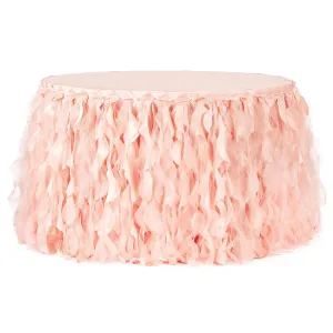 Curly Willow 14ft Table Skirt - Blush/Rose Gold