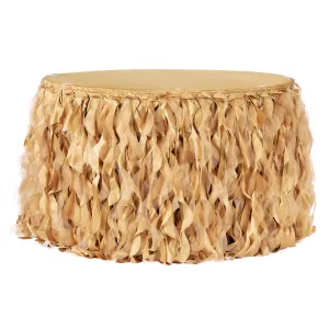 Curly Willow 17ft Table Skirt - Gold