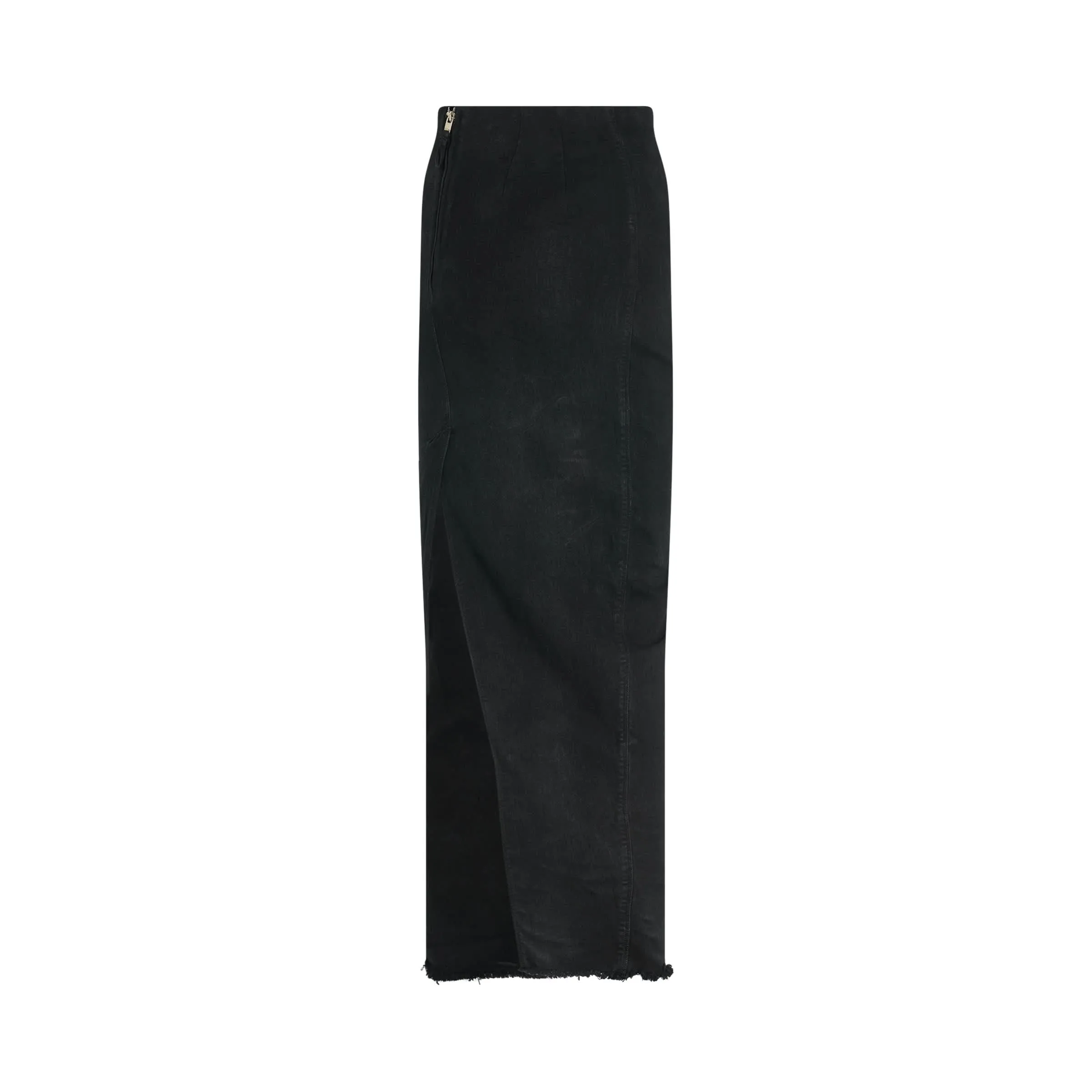 Dirt Pillar Denim Skirt in Black