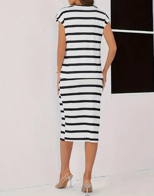 Ella Striped Skirt Set