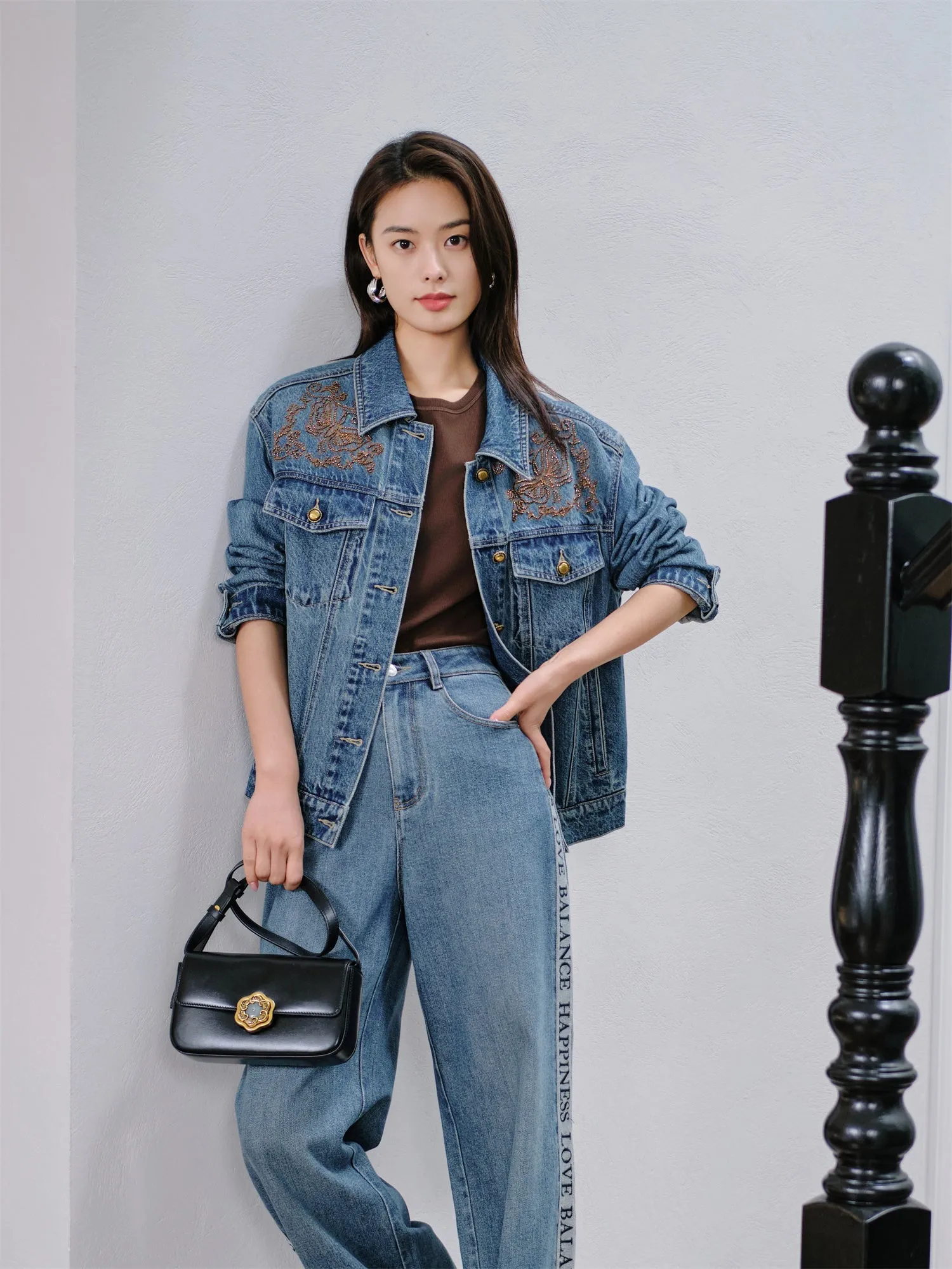 EP YAYING Retro Denim Jacket