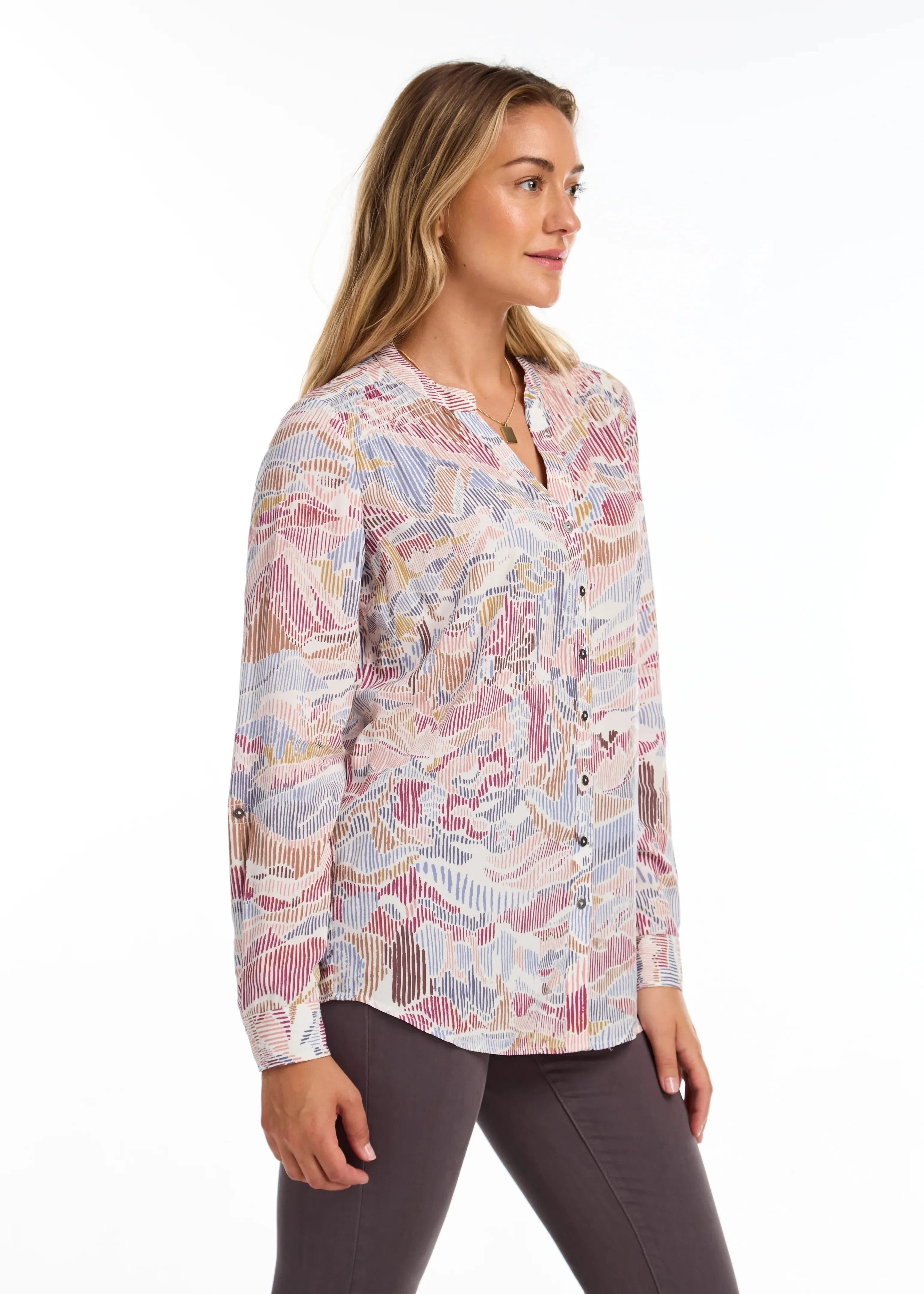 FDJ- Roll up Sleeve Printed Shirt