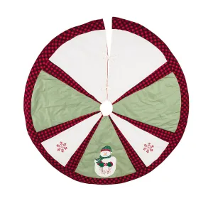 Holly Snowman Tree Skirt