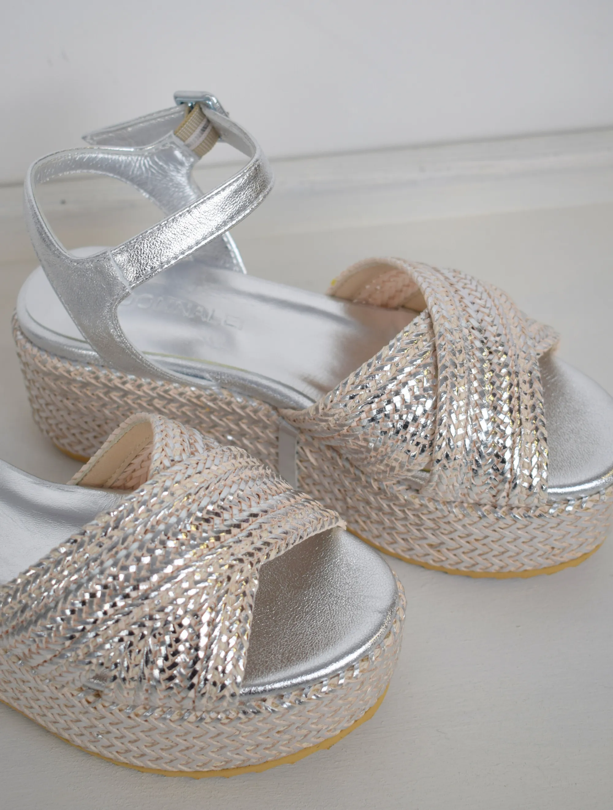 Jaipur Raffia Sandal Silver