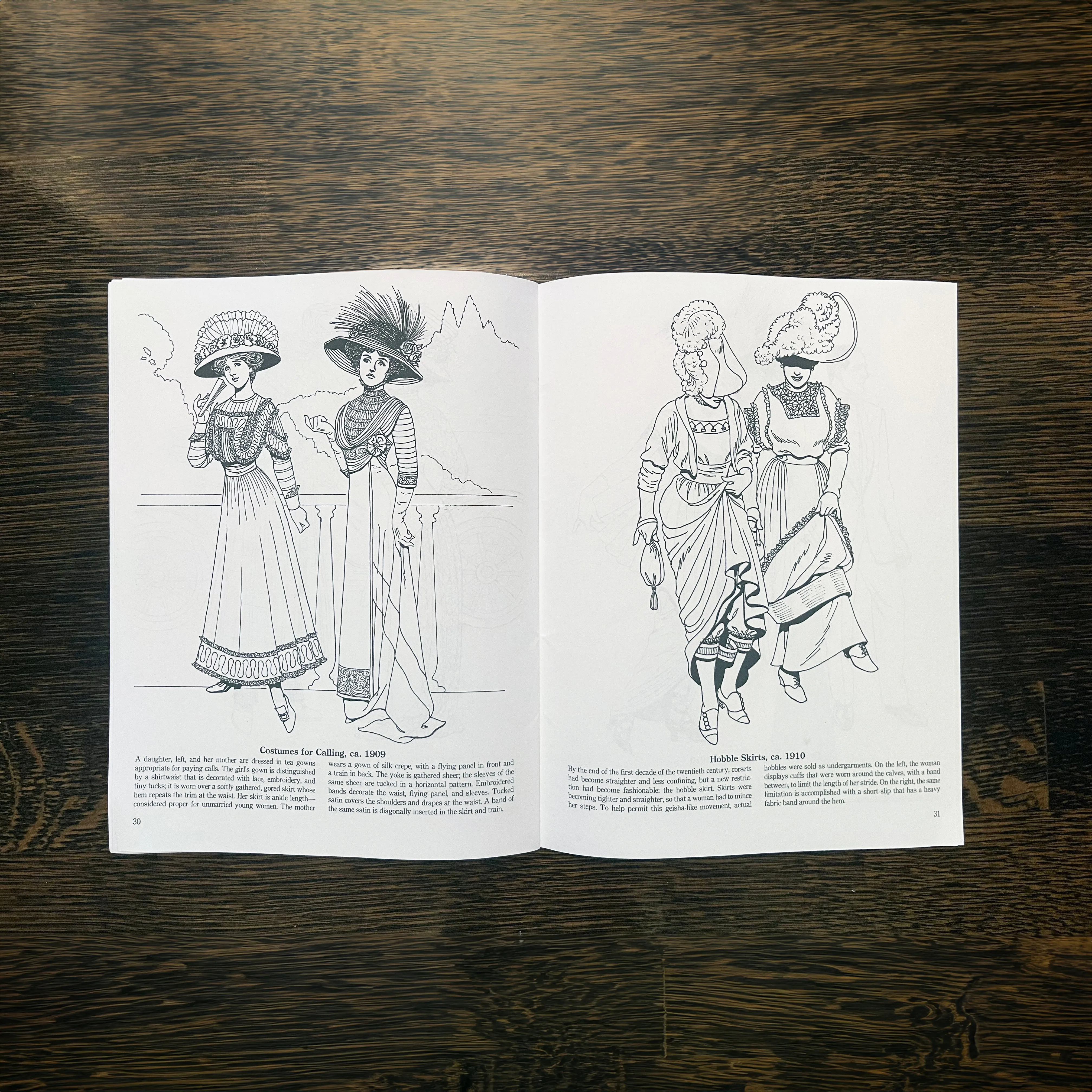 Late Victorian and Edwardian Fashions Coloring Book