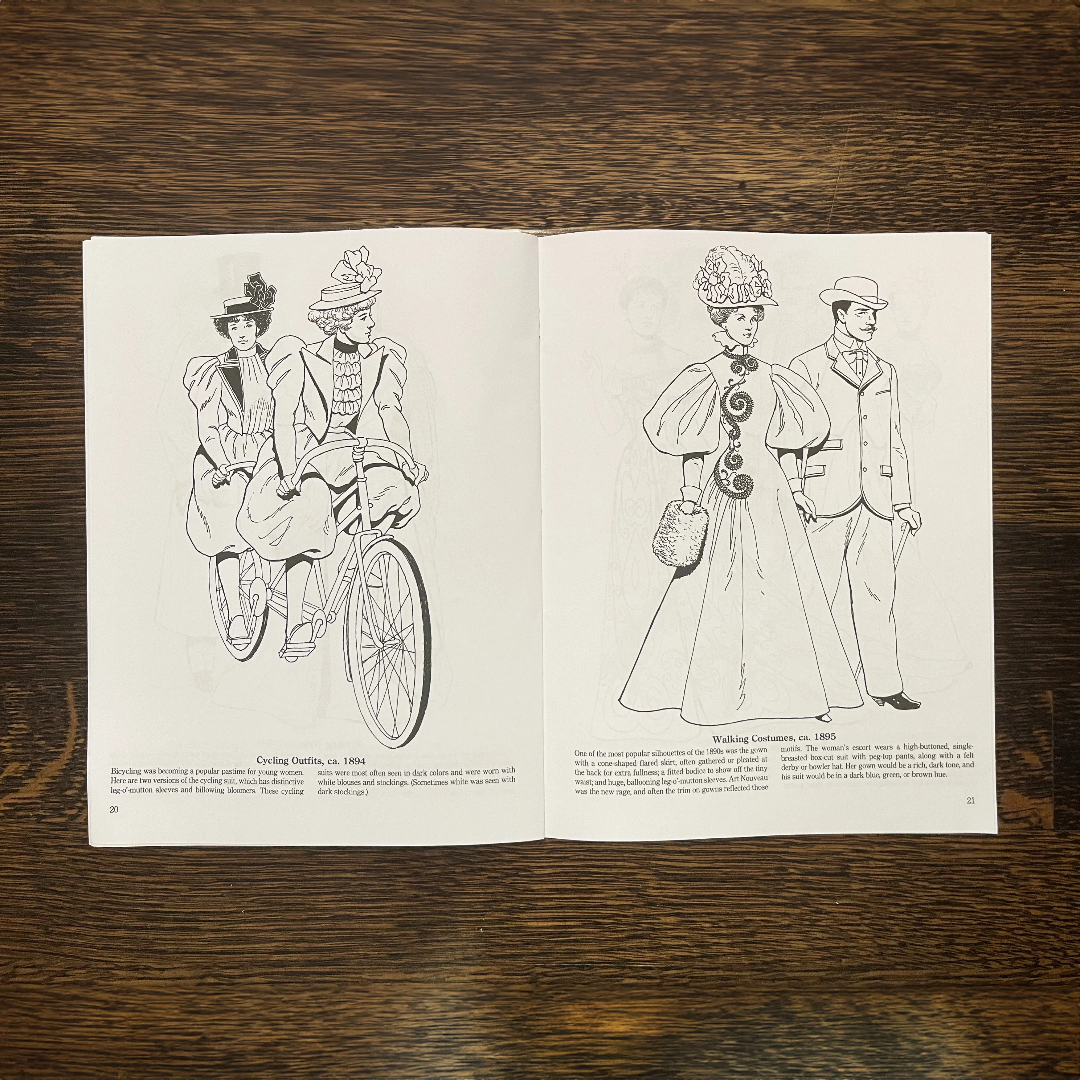 Late Victorian and Edwardian Fashions Coloring Book