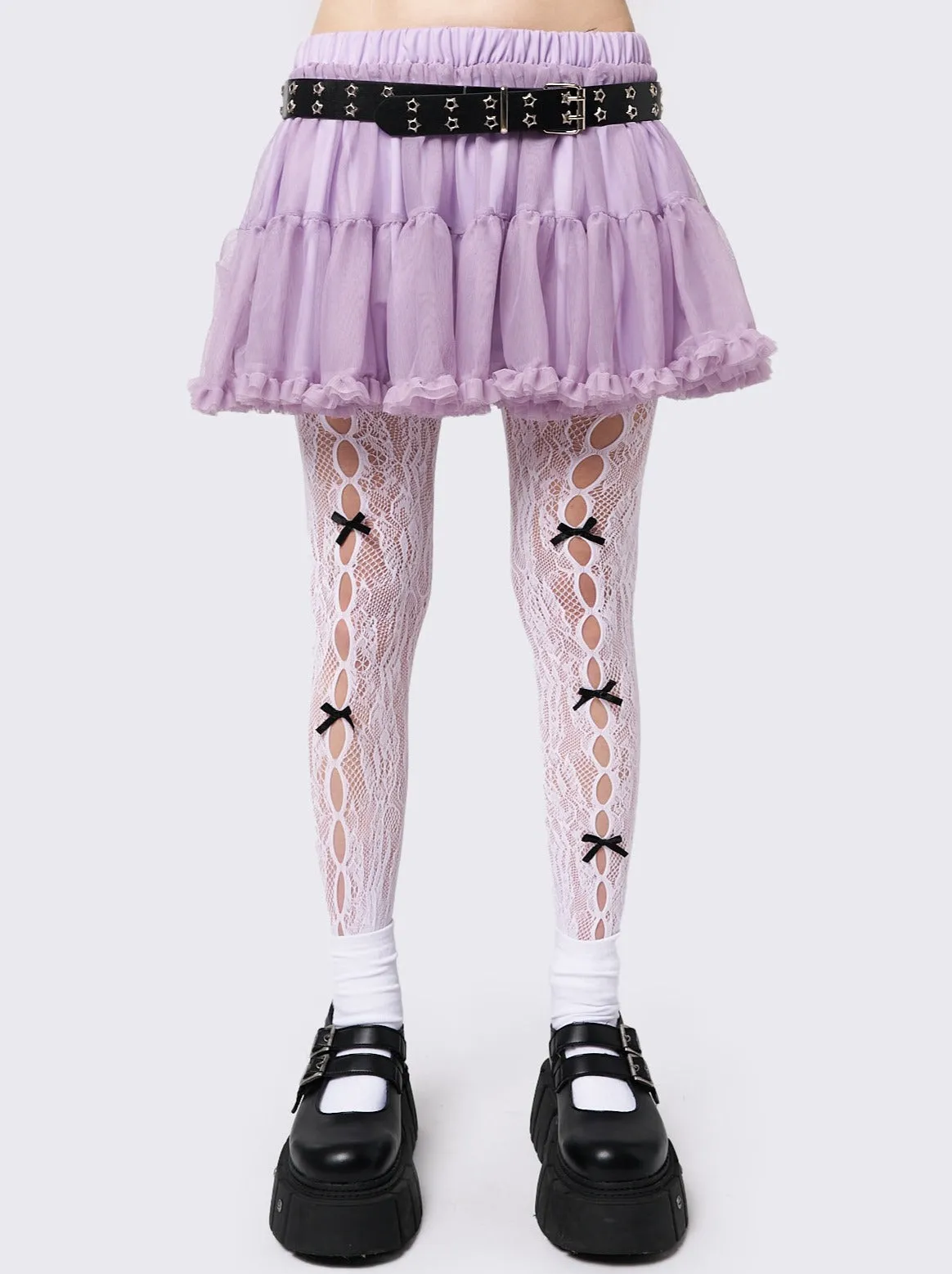 Lila Chiffon Tutu Mini Skirt