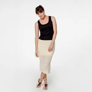 Marbella Organic Cotton Lace Skirt