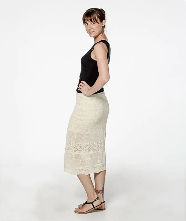 Marbella Organic Cotton Lace Skirt