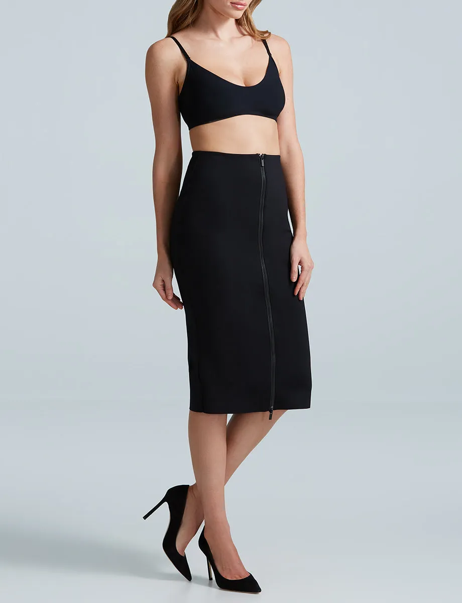 Neoprene CEO Zip Skirt | Black