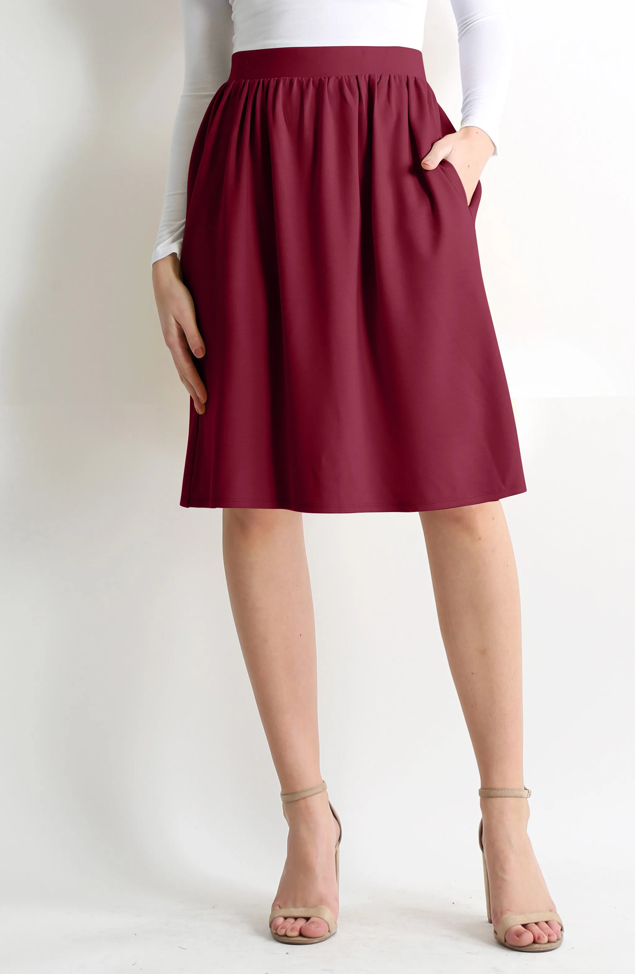 Poise With Pockets Flare Skirt