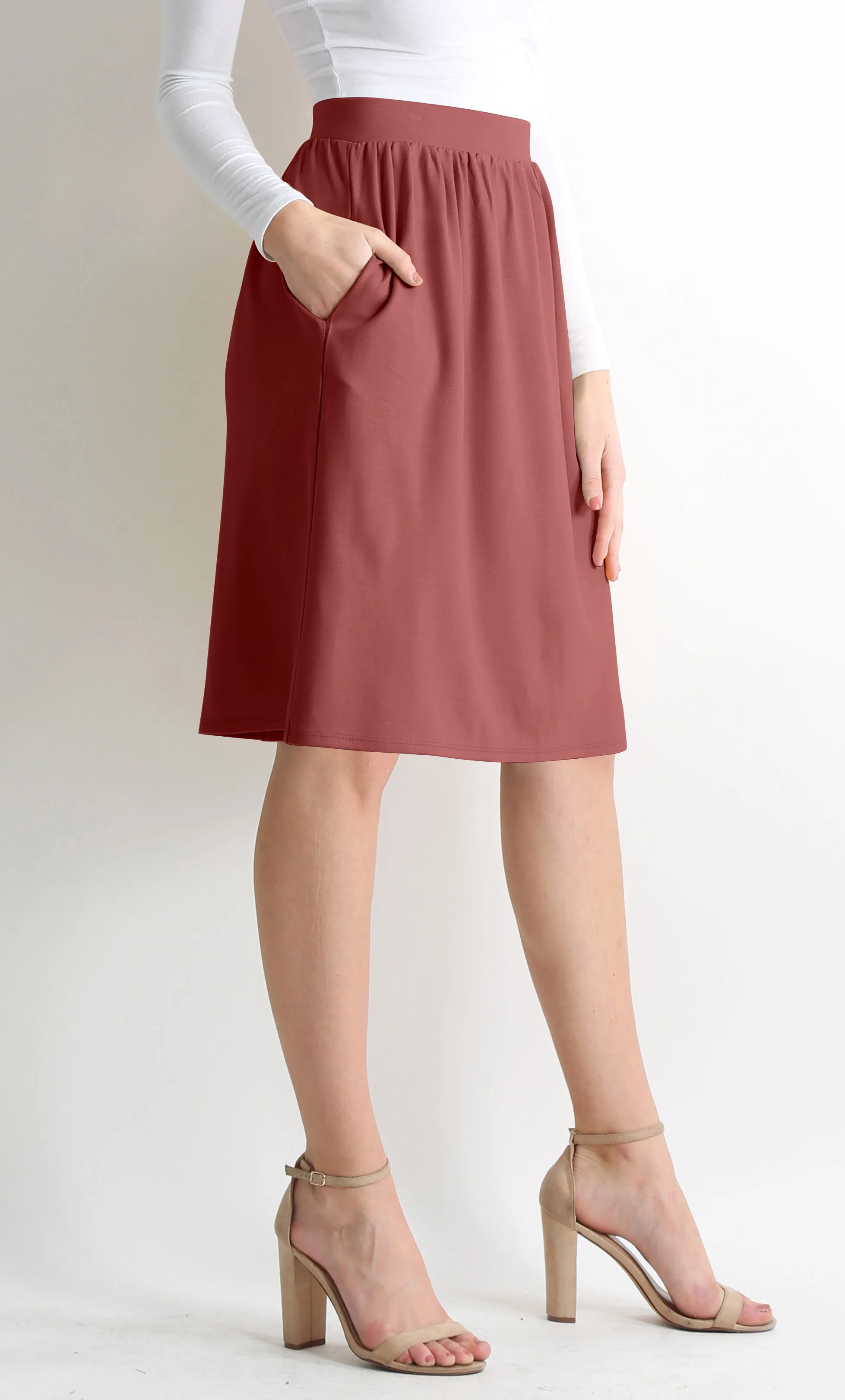 Poise With Pockets Flare Skirt