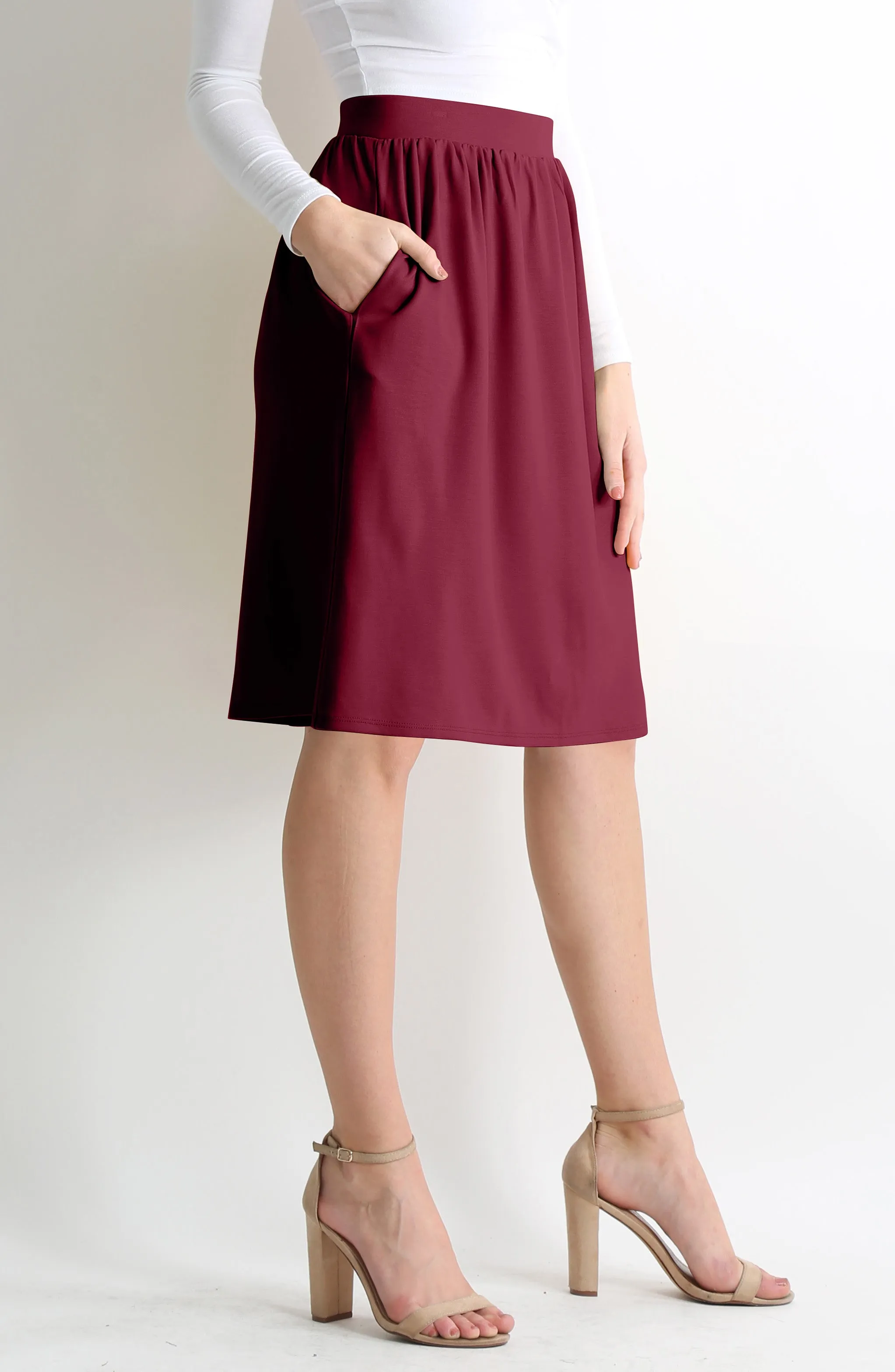 Poise With Pockets Flare Skirt