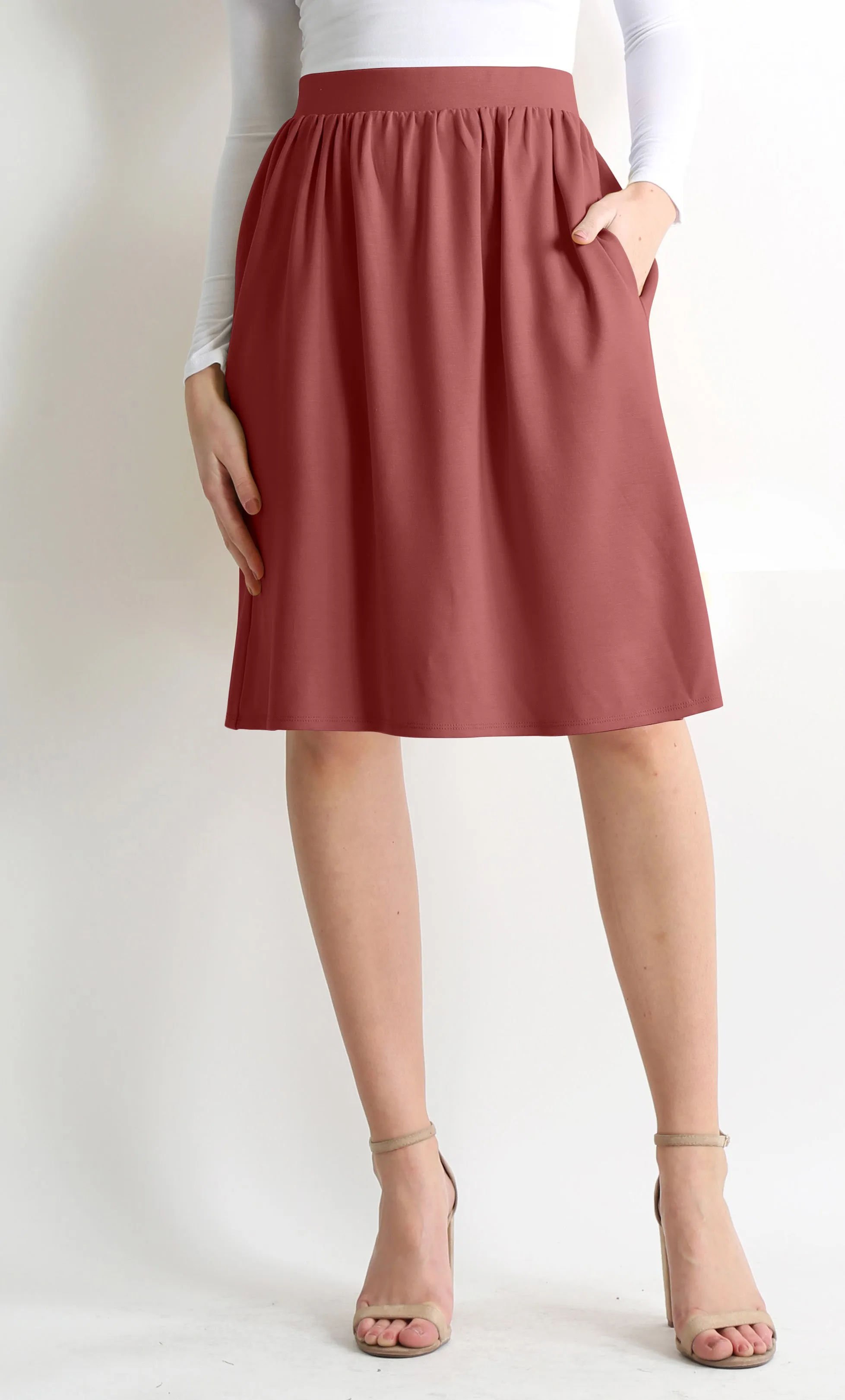 Poise With Pockets Flare Skirt