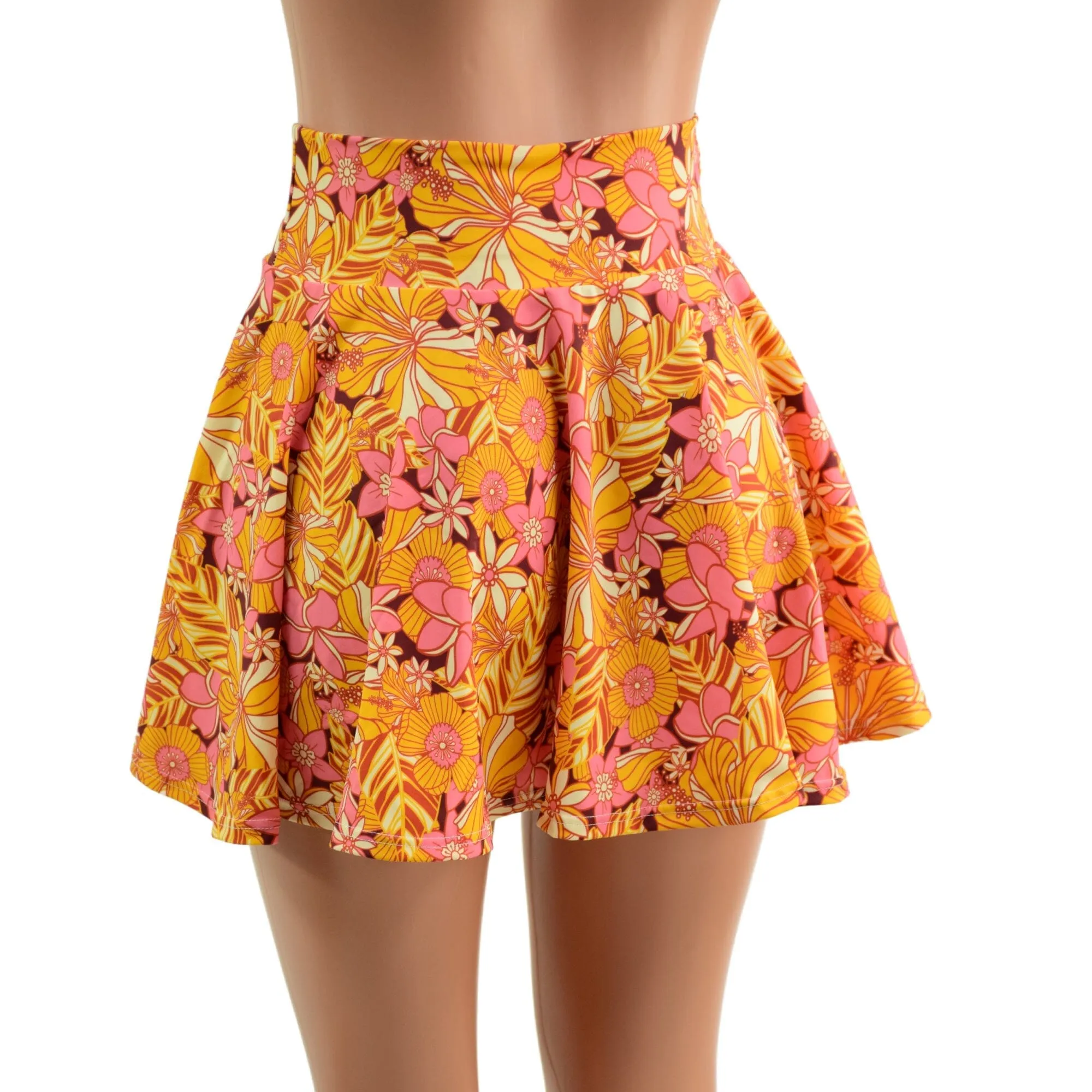 "What the Floral" 15" Mini Rave Skirt Ready To Ship