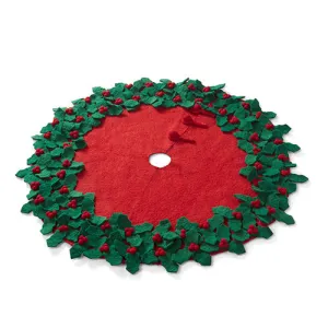 Raz Imports 2023 Heartfelt Holiday 34" Holly Tree Skirt