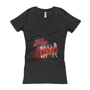 Red Skirts Security Team Fitted V-Neck T-Shirt