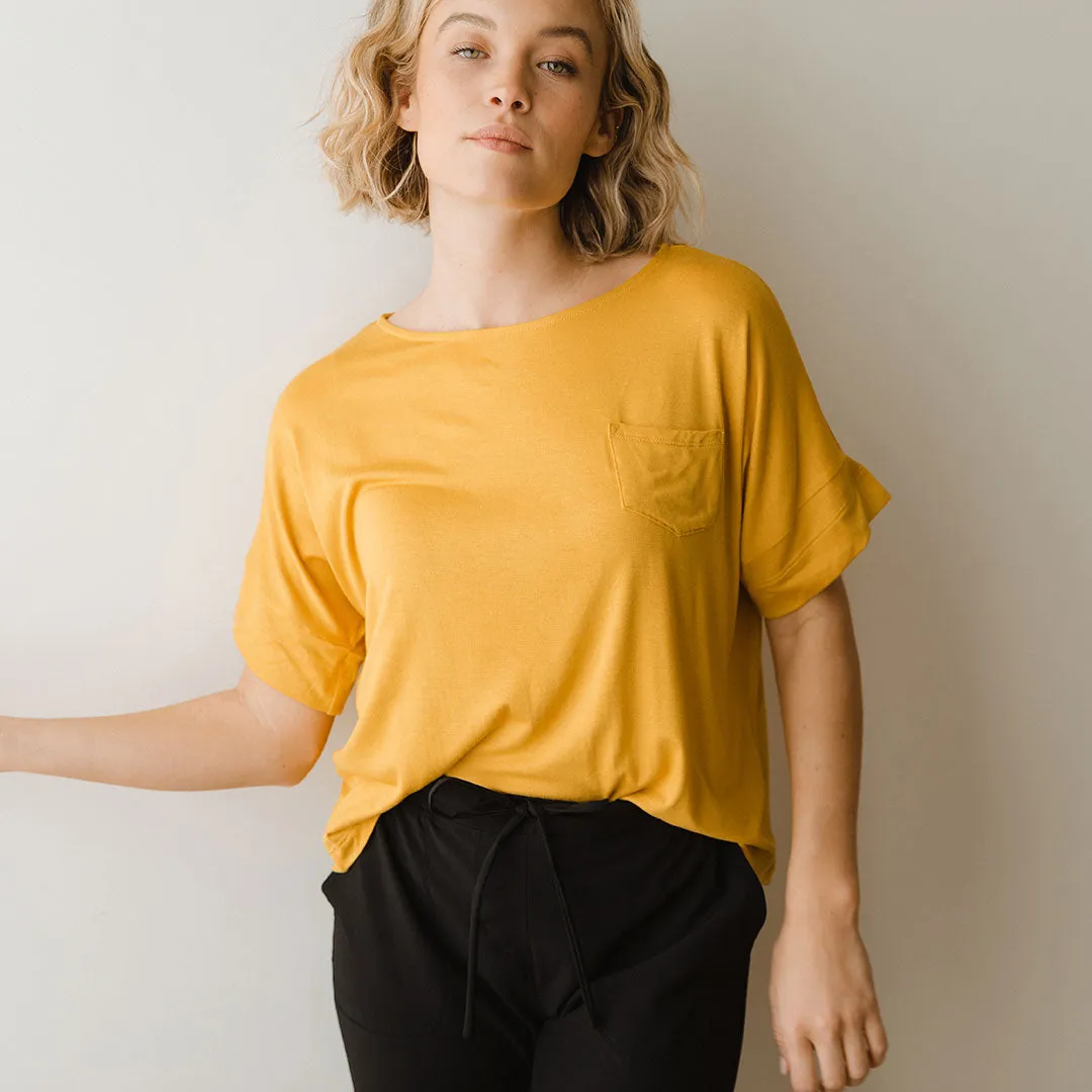 Relaxed Tee, Mustard