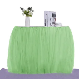 RONSHIN Romantic Table Skirts Wedding Party Birthday Supply Mint Green