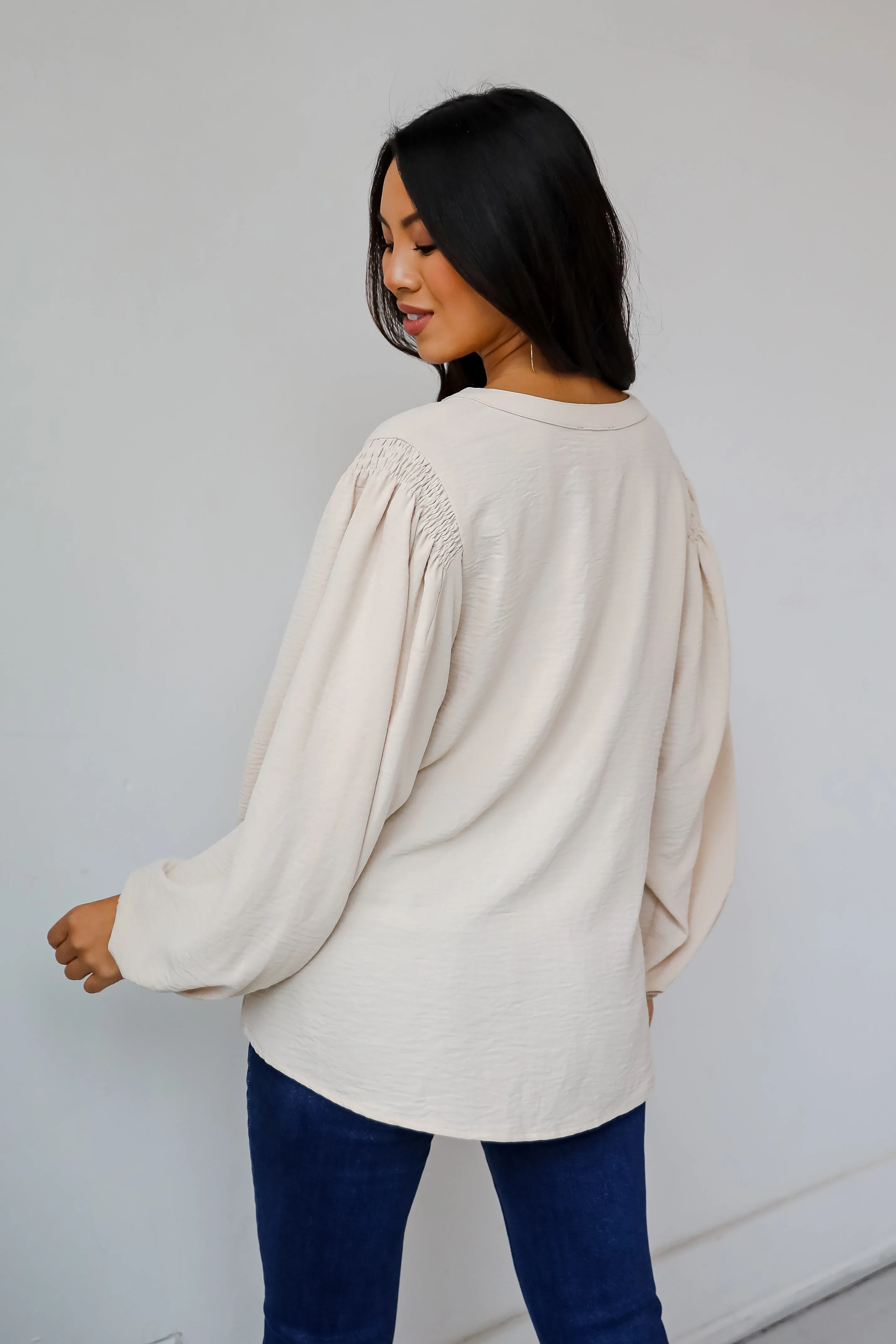 Simply Polished Natural Blouse