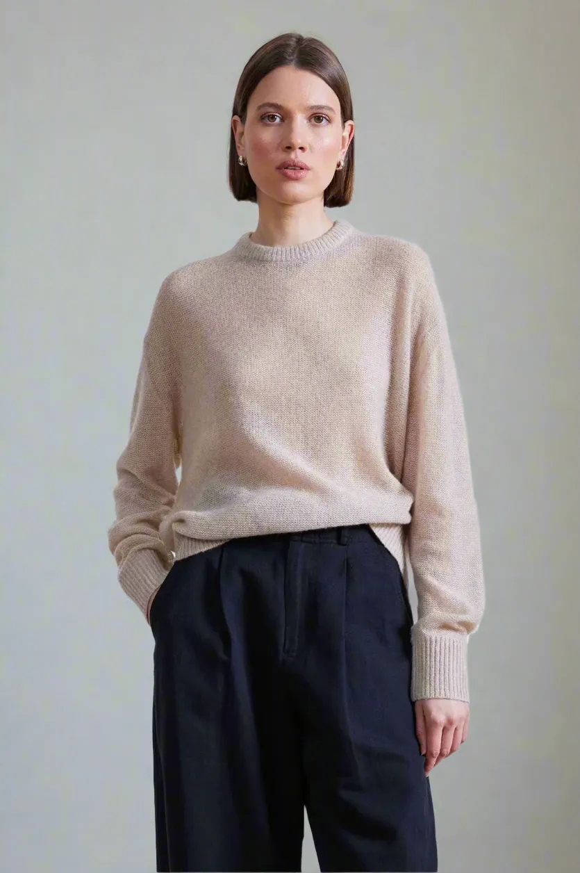 Softest Tissue Weight Sweater, Sand