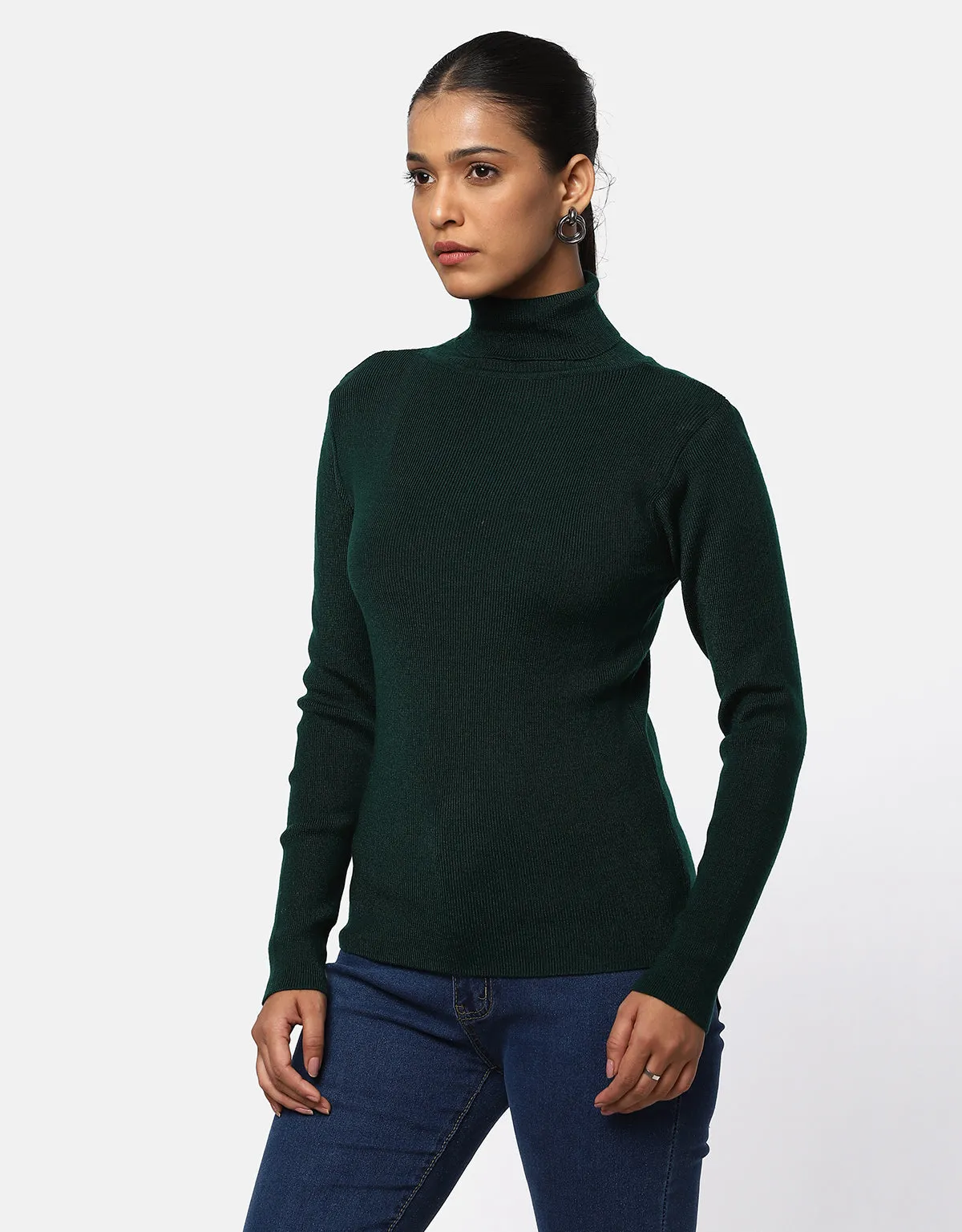 Women Woolen High Neck  Skivvy