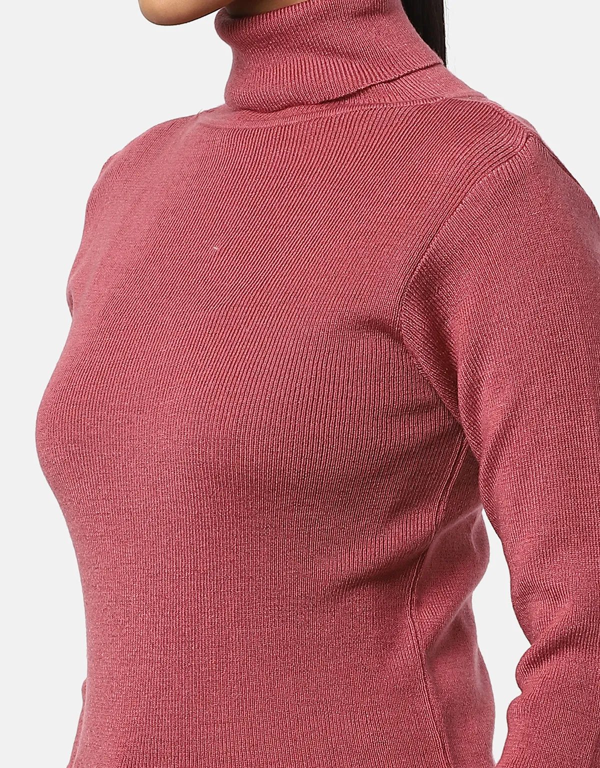 Women Woolen High Neck  Skivvy