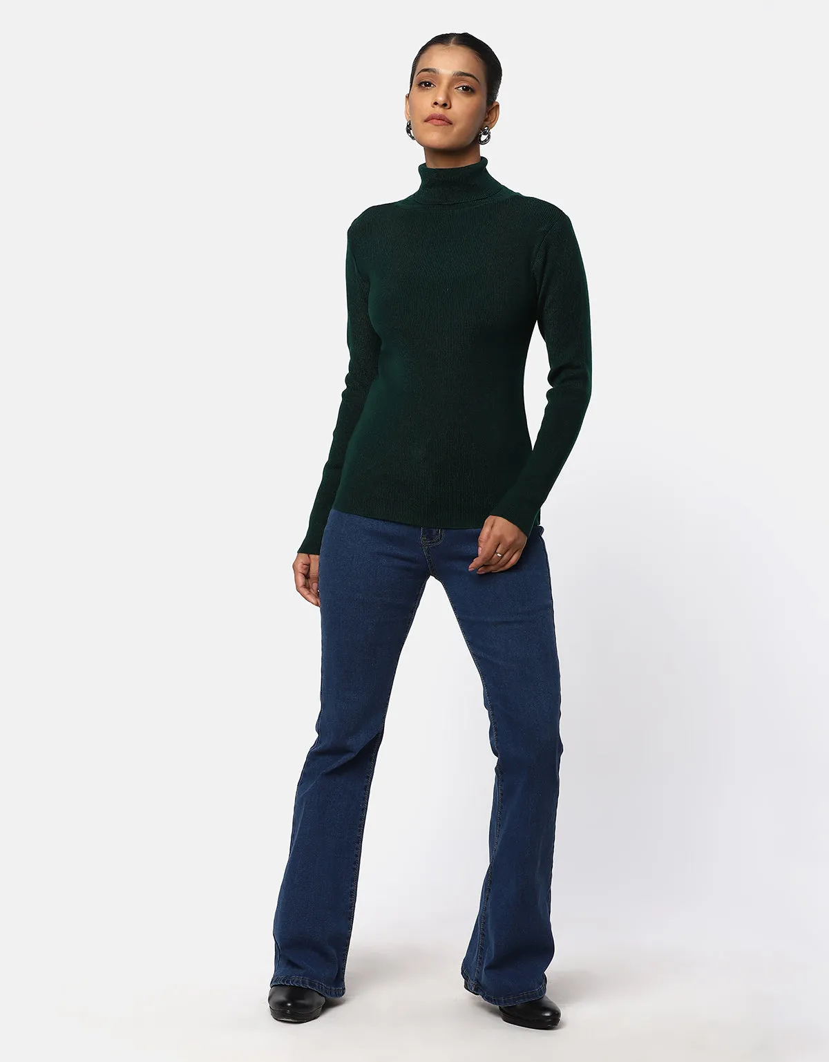 Women Woolen High Neck  Skivvy