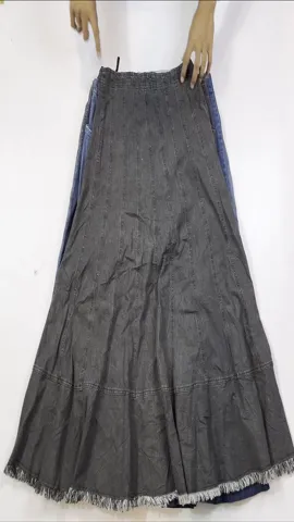 Y2K Long Denim Flared Skirts (RE-176)