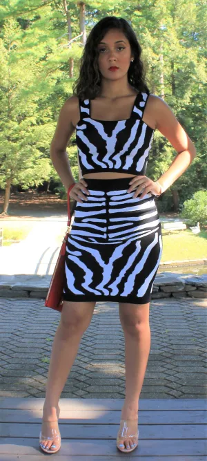 Zebra Print Two Piece Set